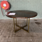 Ronde eettafel Dutchbone, Class | visgraat, Bruin